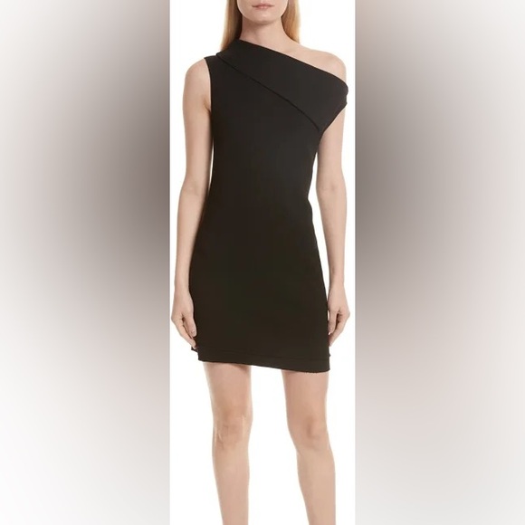 Helmut Lang Asymmetrical Black Dress